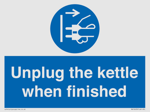 Unplug the kettle when finished